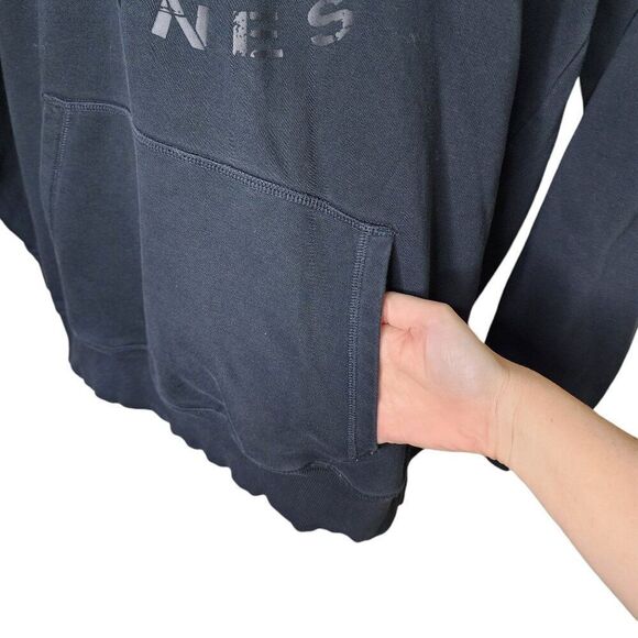 Gymshark Fitness Long Sleeve Sports Pullover Sweatshirt Hoodie Men Size L Black - Picture 2 of 7